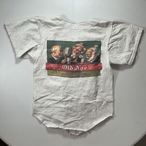 VTG USA Made 90s Jetters Brewing Company Henley Old Age Beer Jersey Mens M Gray